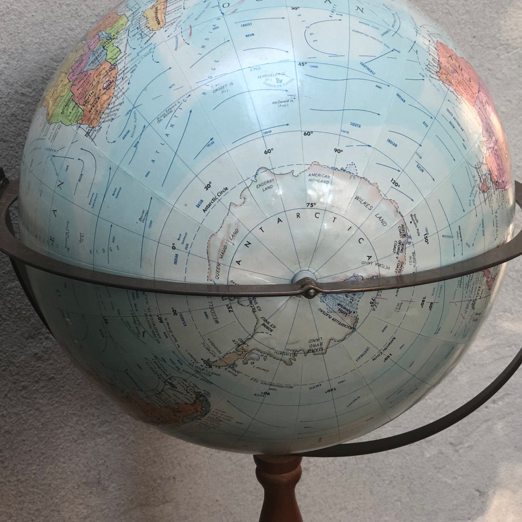 I Like Mike's Mid Century Modern Accessories Globemaster 2000 Standing Floor Globe, Can Convert to Desk Globe