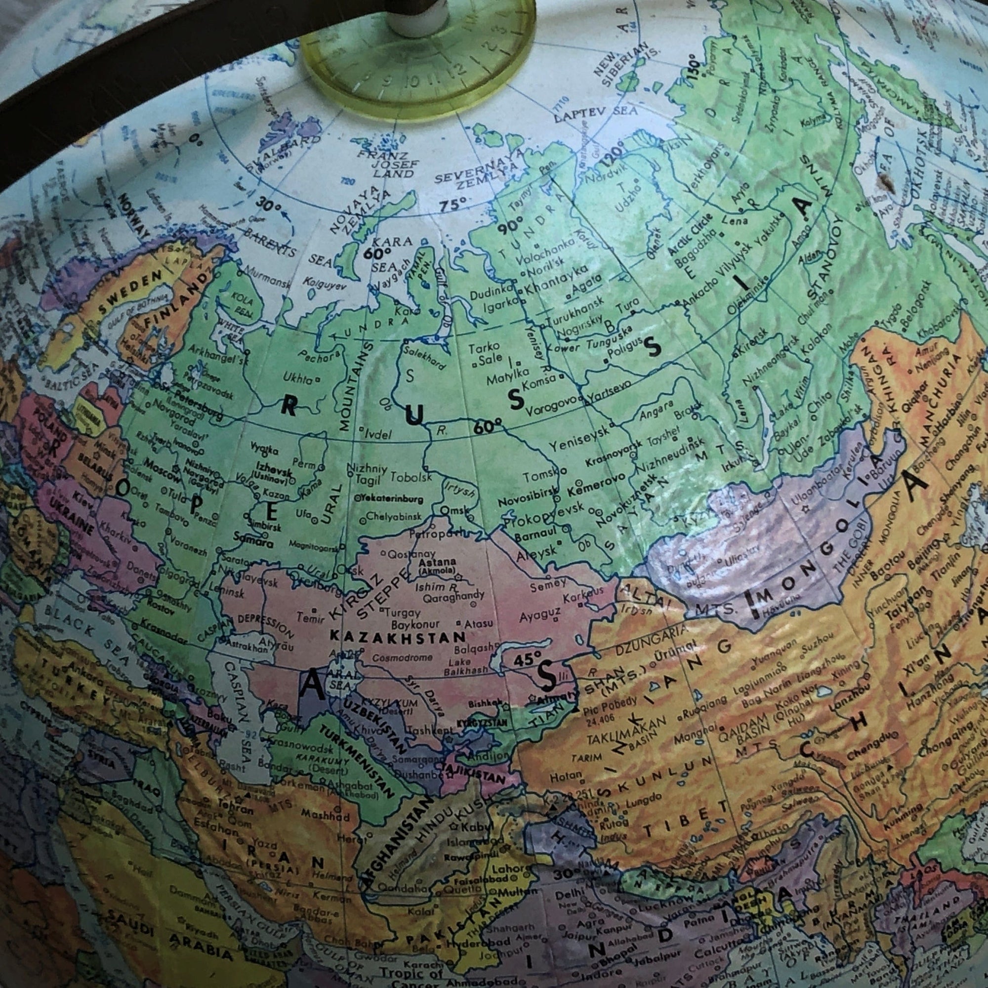 I Like Mike's Mid Century Modern Accessories Globemaster 2000 Standing Floor Globe, Can Convert to Desk Globe