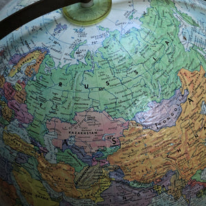 I Like Mike's Mid Century Modern Accessories Globemaster 2000 Standing Floor Globe, Can Convert to Desk Globe