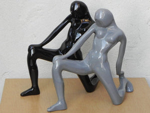 I Like Mike's Mid-Century Modern Accessories Jaru Black and Grey Female Nude Table Sculptures 1980