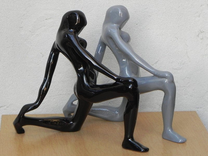 I Like Mike's Mid-Century Modern Accessories Jaru Black and Grey Female Nude Table Sculptures 1980