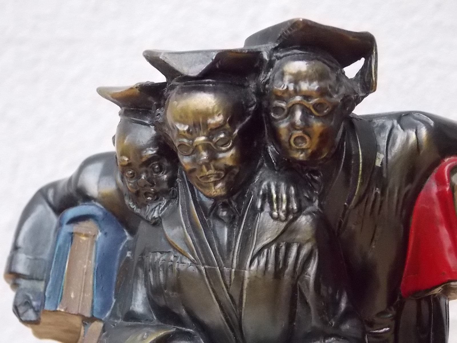 I Like Mike's Mid-Century Modern Accessories K & O Deco Three Scholars Brass Bookends from 1936