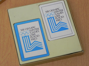 I Like Mike's Mid-Century Modern Accessories Lake Placid Olympics Playing Cards, Two Deck Set, 1980