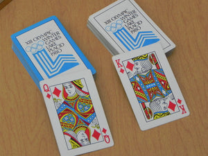 I Like Mike's Mid-Century Modern Accessories Lake Placid Olympics Playing Cards, Two Deck Set, 1980