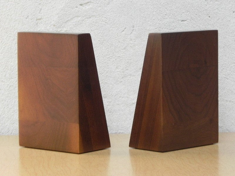 I Like Mike's Mid Century Modern Accessories Large Wood and Glass Abraham Lincoln Bookends