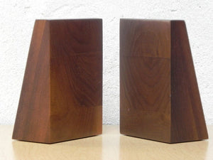 I Like Mike's Mid Century Modern Accessories Large Wood and Glass Abraham Lincoln Bookends