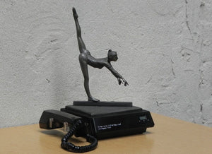 I Like Mike's Mid Century Modern Accessories Los Angeles 1984 Olympics Commemorative Telephone with Gymnast Sculpture