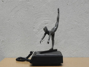 I Like Mike's Mid Century Modern Accessories Los Angeles 1984 Olympics Commemorative Telephone with Gymnast Sculpture
