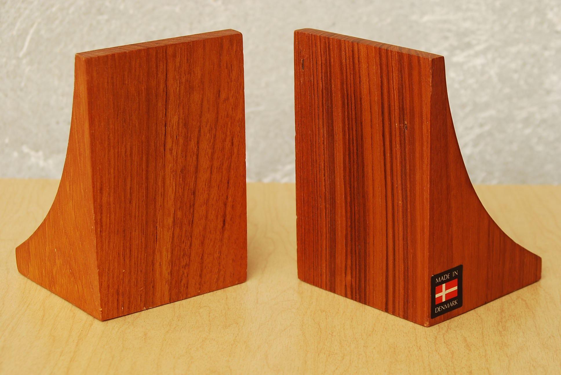 I Like Mike's Mid Century Modern Accessories Mid Century Danish Solid Teak Bookends