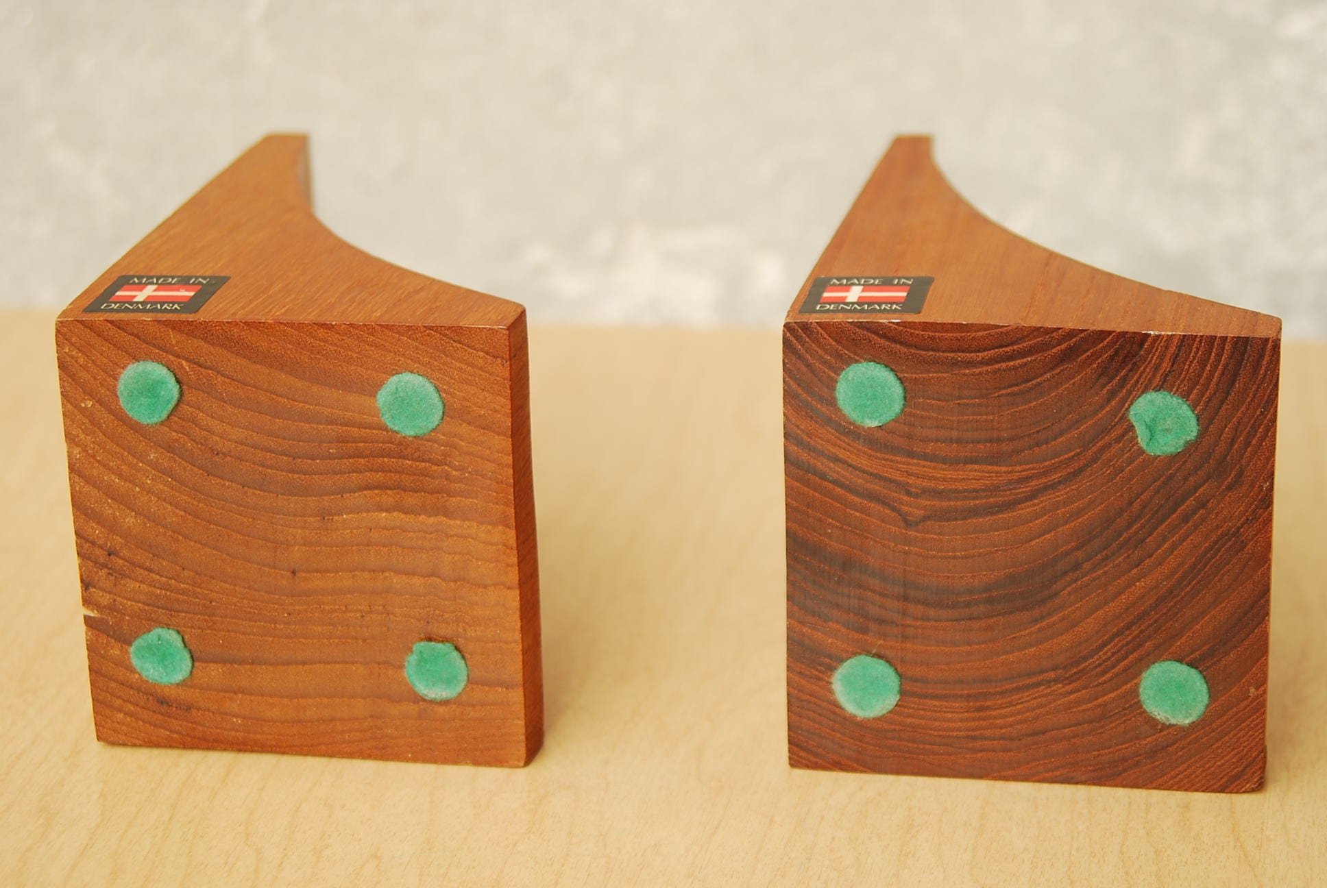 I Like Mike's Mid Century Modern Accessories Mid Century Danish Solid Teak Bookends