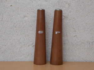 I Like Mike's Mid-Century Modern Accessories Mid Century Modern Tall Tapered Wooden Salt and Pepper Shakers