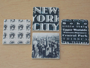 I Like Mike's Mid Century Modern Accessories New York City Coasters, Solid Stone, by Studio Vertu (Not Vintage)