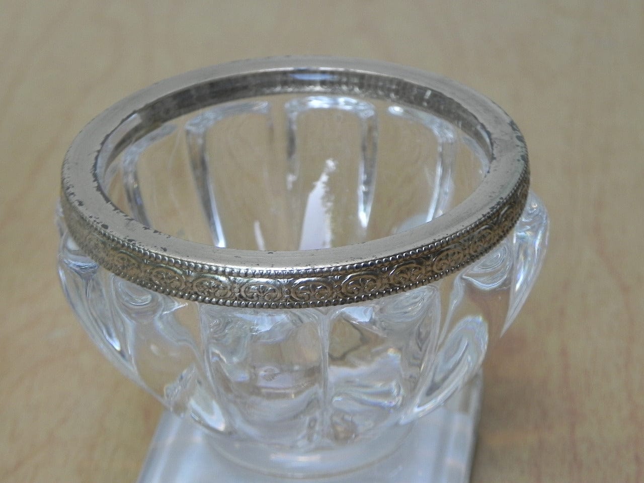 I Like Mike's Mid Century Modern Accessories Pair Crystal Salt Cellar Bowls with Spoons by Godinger for Neiman Marcus