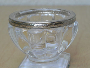 I Like Mike's Mid Century Modern Accessories Pair Crystal Salt Cellar Bowls with Spoons by Godinger for Neiman Marcus