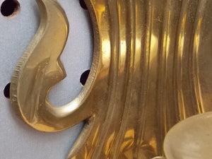I Like Mike's Mid-Century Modern Accessories Pair Regency Brass Wall Candle Sconces By Century