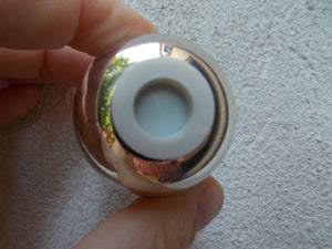 I Like Mike's Mid Century Modern Accessories Pair Small Silver Toned Pear Salt & Pepper Shakers