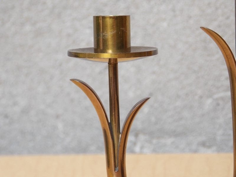 I Like Mike's Mid-Century Modern Accessories Pair Ystad Metall Brass 4 Candle Holder Candelabras