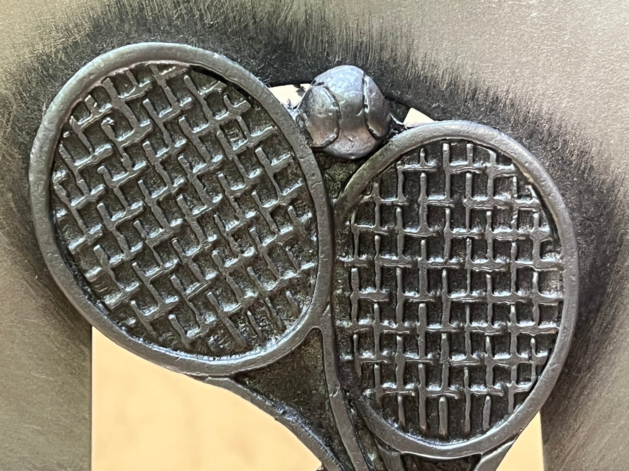 I Like Mike's Mid Century Modern Accessories Pewter Tennis Bookends from 1980