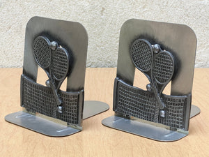 I Like Mike's Mid Century Modern Accessories Pewter Tennis Bookends from 1980