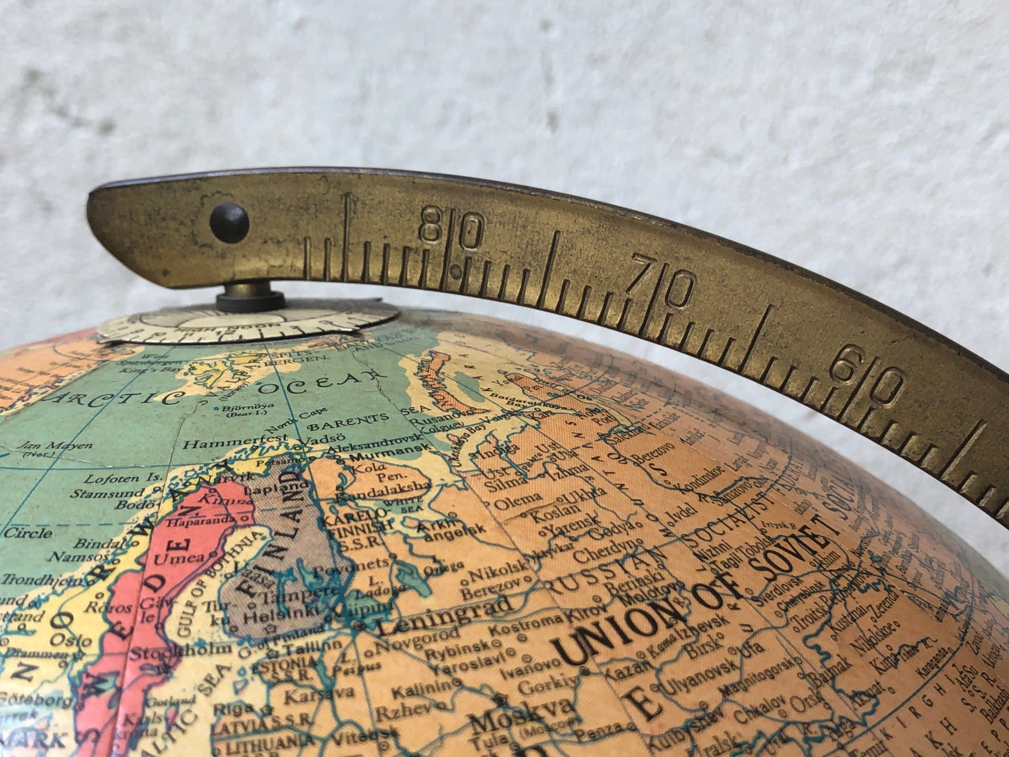 I Like Mike's Mid Century Modern Accessories Replogle 12" Precision Globe on Metal Base, Circa 1970