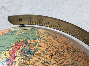 I Like Mike's Mid Century Modern Accessories Replogle 12" Precision Globe on Metal Base, Circa 1970