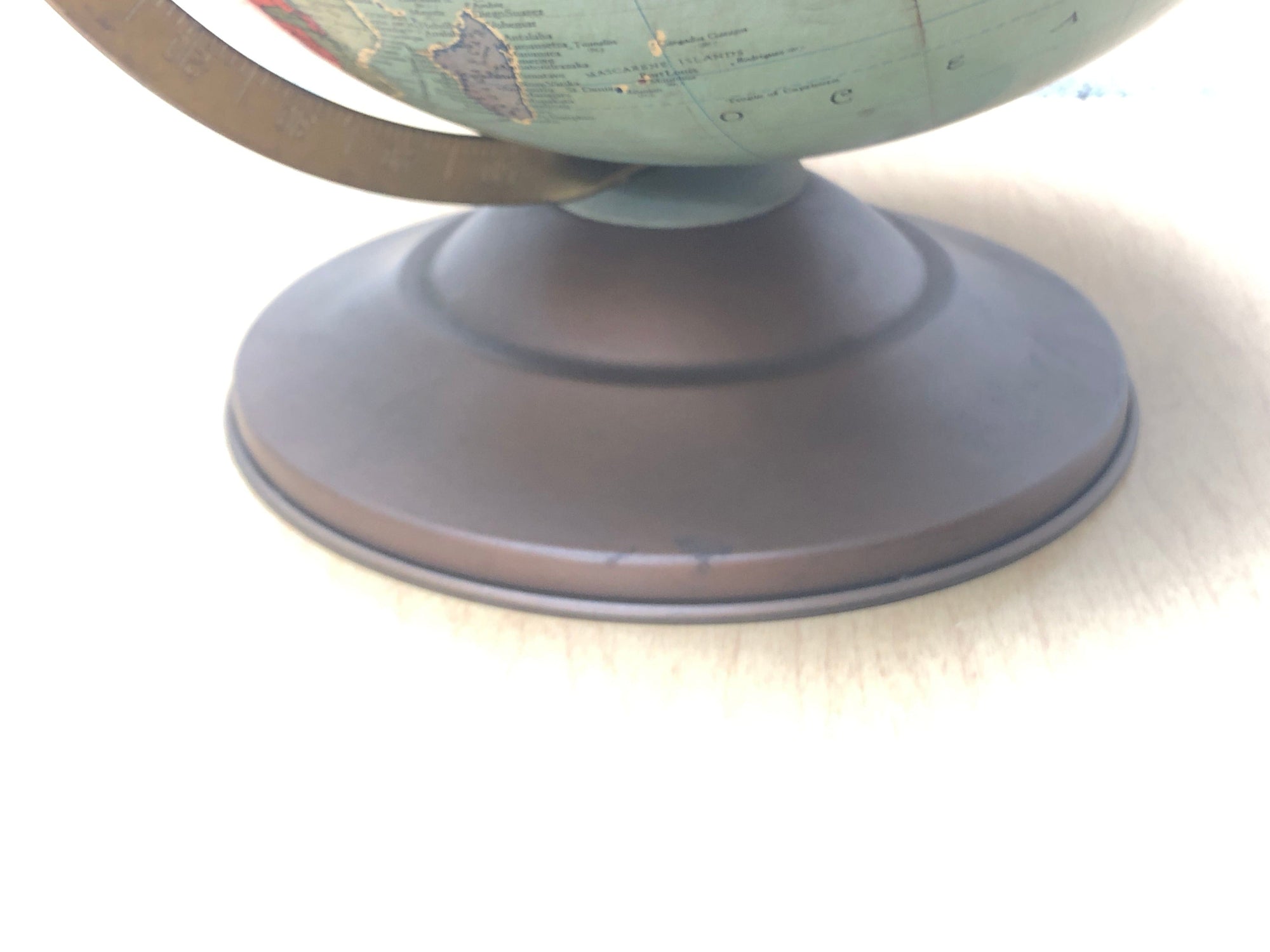 I Like Mike's Mid Century Modern Accessories Replogle 12" Precision Globe on Metal Base, Circa 1970