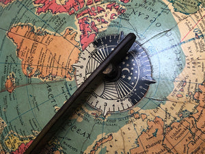 I Like Mike's Mid Century Modern Accessories Replogle 12" Precision Globe on Metal Base, Circa 1970