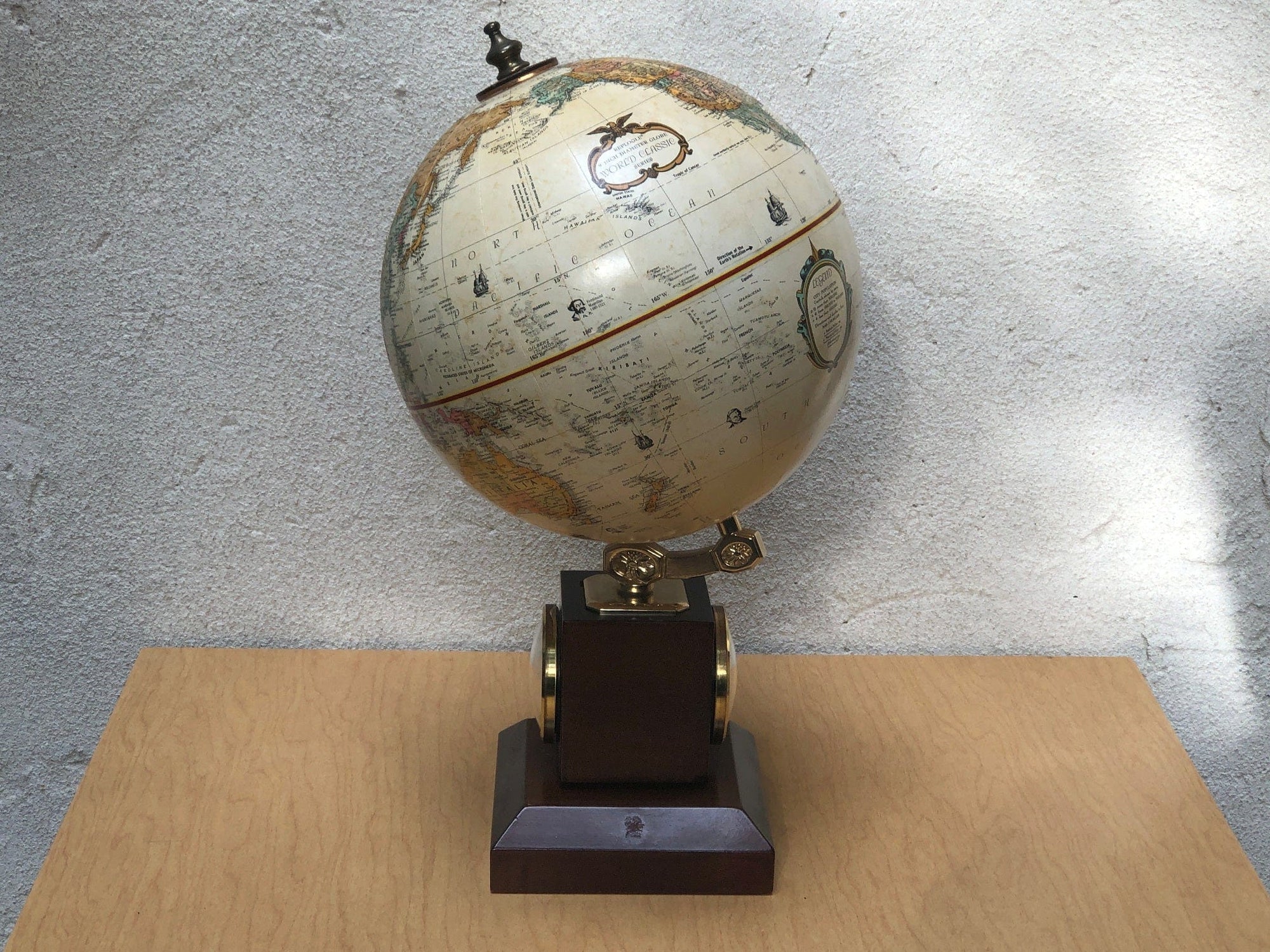 I Like Mike's Mid Century Modern Accessories Replogle Desk Top 9" Globe Weather Station