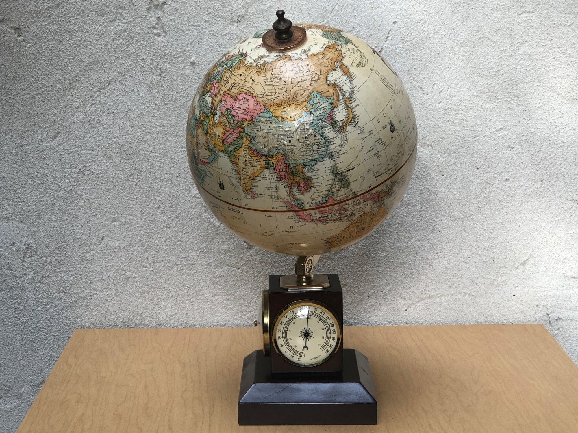 I Like Mike's Mid Century Modern Accessories Replogle Desk Top 9" Globe Weather Station