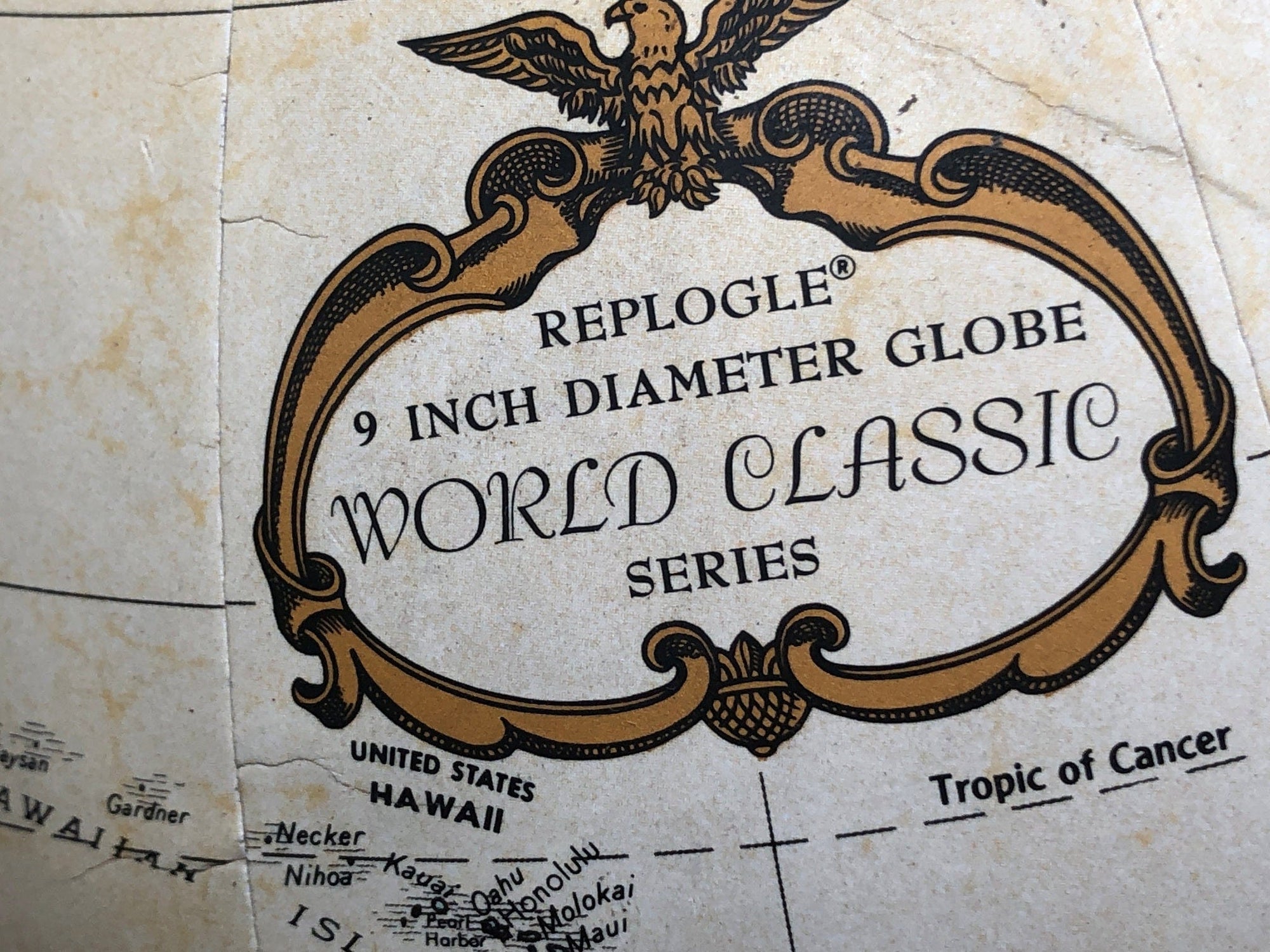 I Like Mike's Mid Century Modern Accessories Replogle Desk Top 9" Globe Weather Station