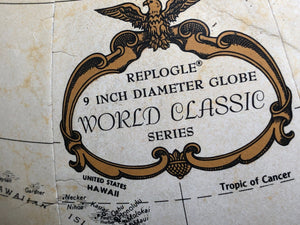 I Like Mike's Mid Century Modern Accessories Replogle Desk Top 9" Globe Weather Station