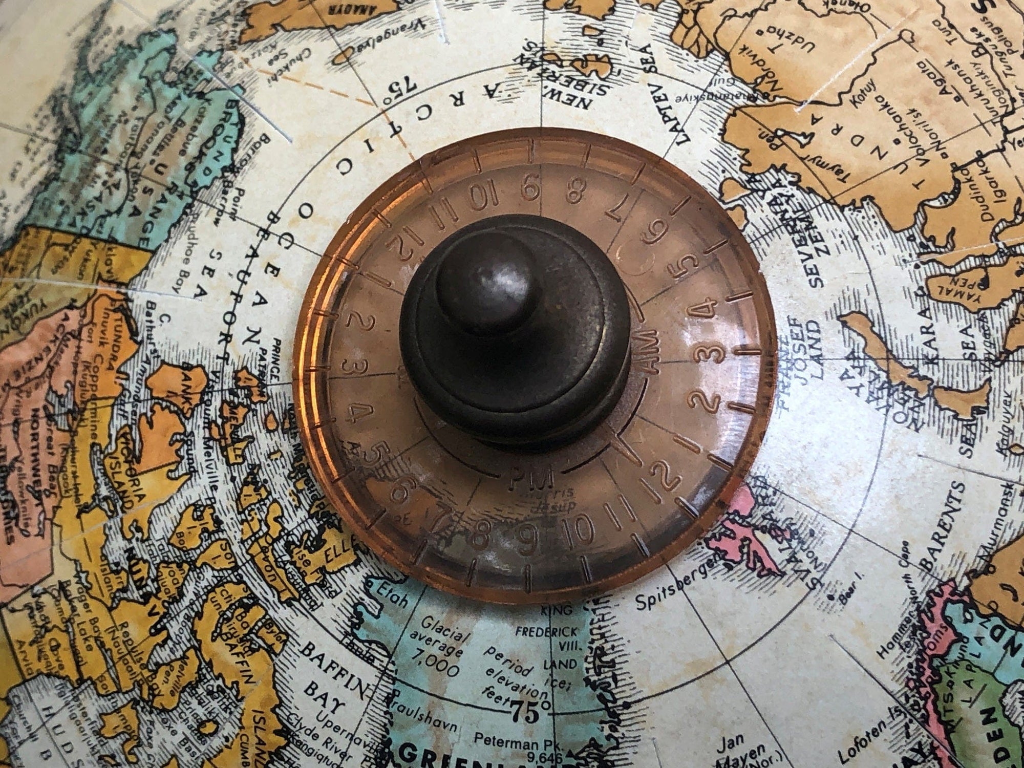 I Like Mike's Mid Century Modern Accessories Replogle Desk Top 9" Globe Weather Station