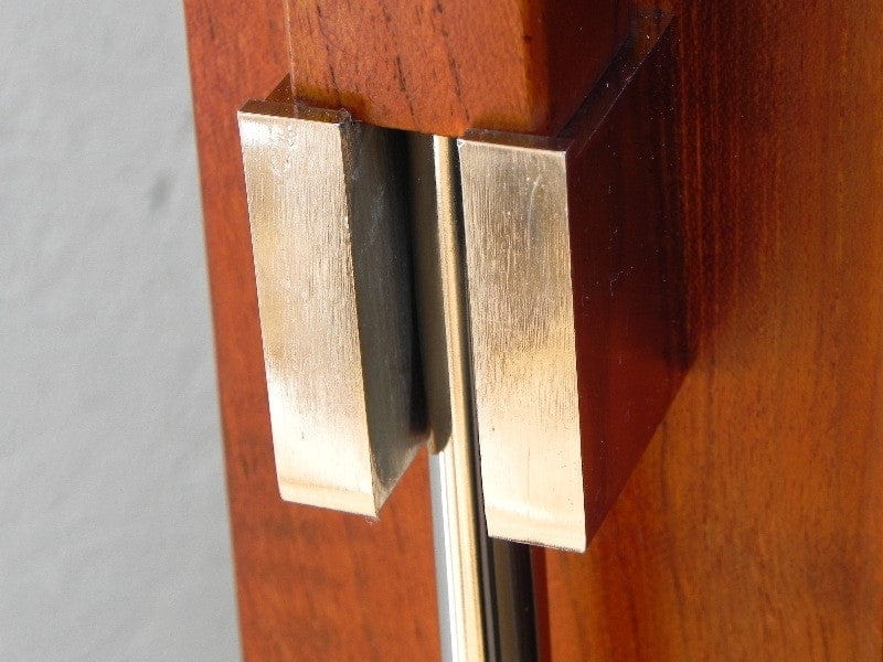 I Like Mike's Mid-Century Modern Accessories RESTORED ALBRIZZI (ATTRIB) FIREPLACE SET IN CHROME & TEAK