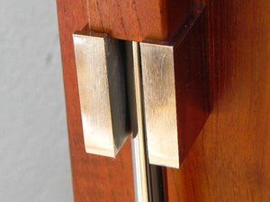 I Like Mike's Mid-Century Modern Accessories Restored Albrizzi (Attrib) fireplace Set in Chrome & Teak