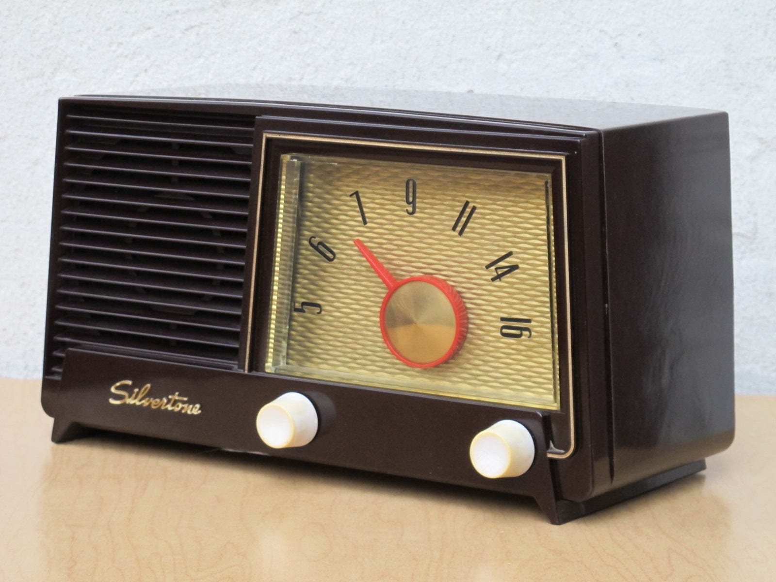 I Like Mike's Mid Century Modern Accessories Sears Silvertone Brown Bakelite Radio from the 1950's