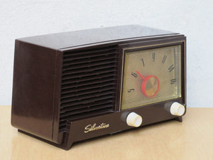 I Like Mike's Mid Century Modern Accessories Sears Silvertone Brown Bakelite Radio from the 1950's