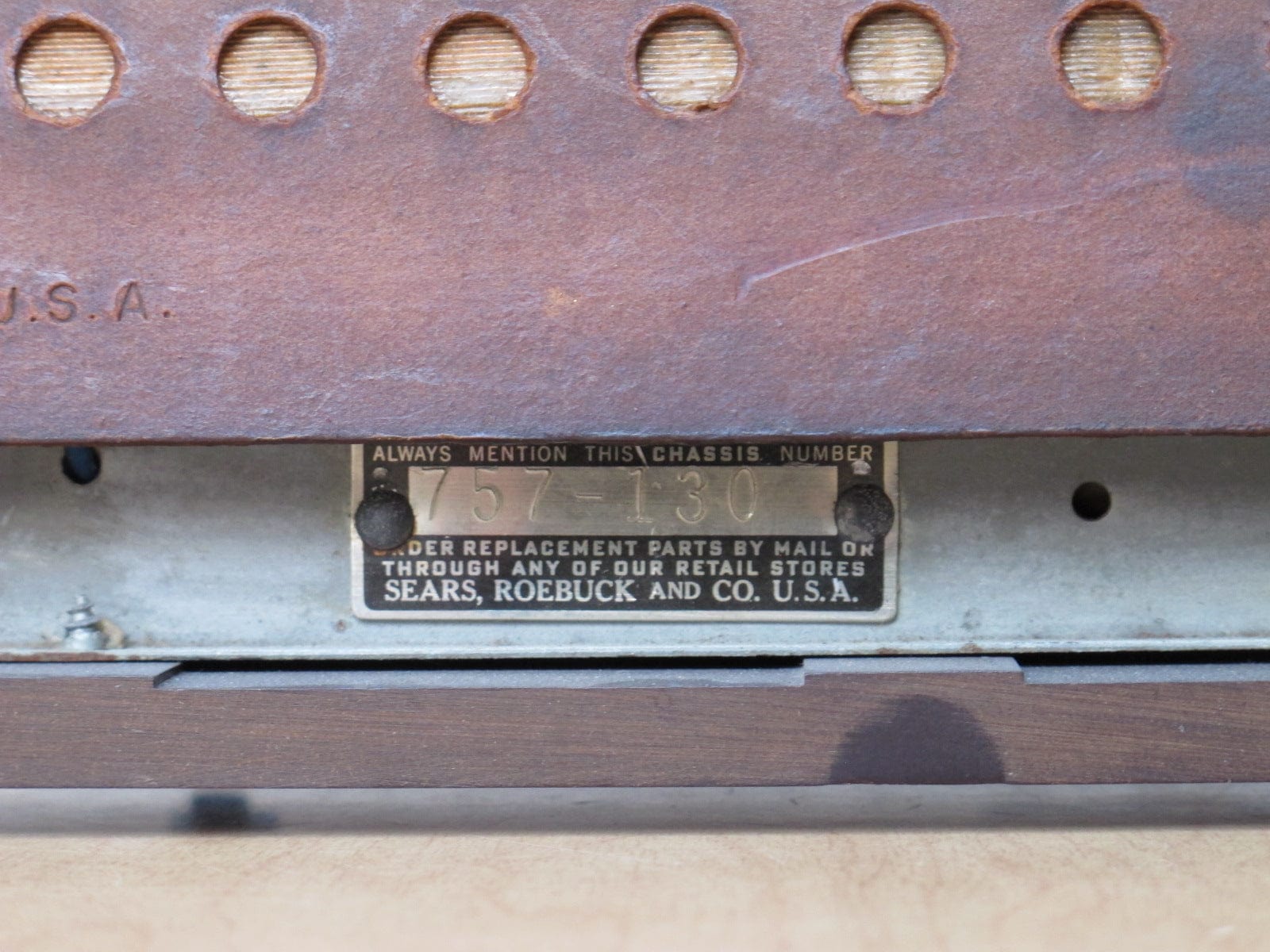 I Like Mike's Mid Century Modern Accessories Sears Silvertone Brown Bakelite Radio from the 1950's