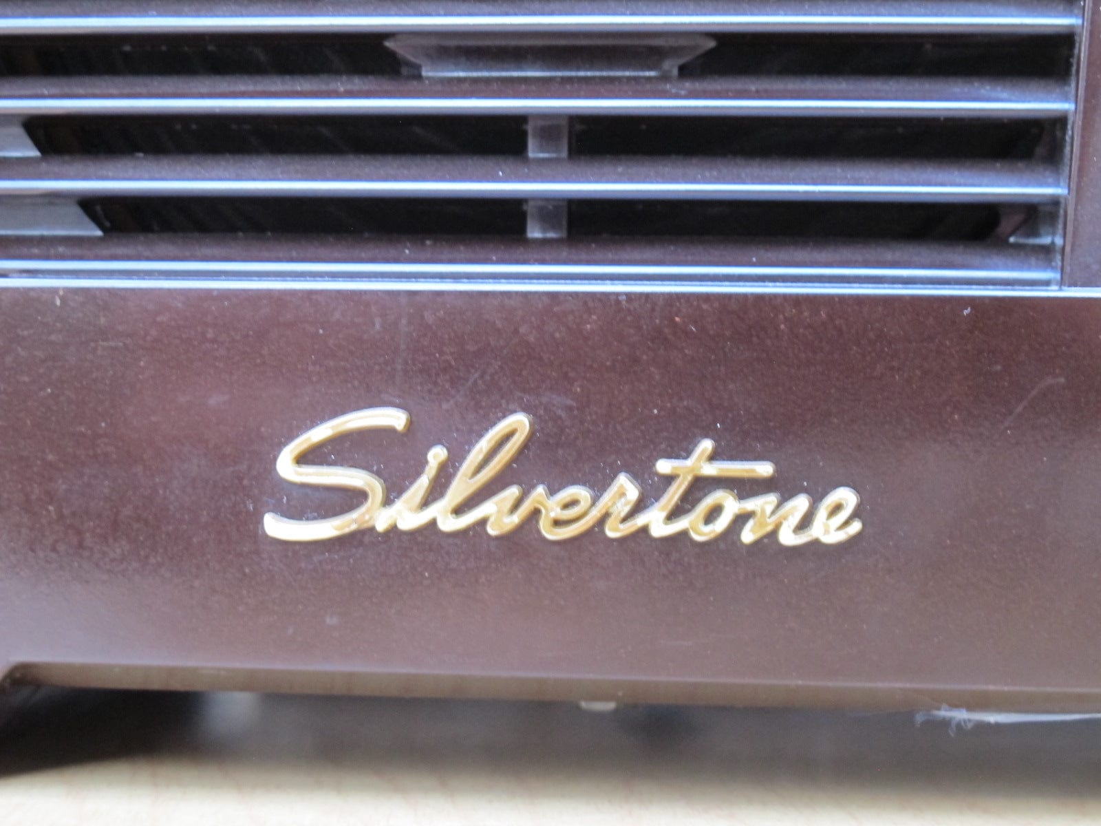 I Like Mike's Mid Century Modern Accessories Sears Silvertone Brown Bakelite Radio from the 1950's