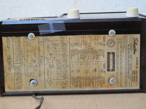 I Like Mike's Mid Century Modern Accessories Sears Silvertone Brown Bakelite Radio from the 1950's
