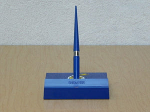 I Like Mike's Mid-Century Modern Accessories Sheaffer 1960's Blue Desk Pen with Peter Max style YES