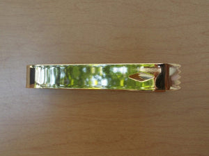 I Like Mike's Mid Century Modern Accessories Small Glass Gold Handle Ice Bucket with Gold Tongs