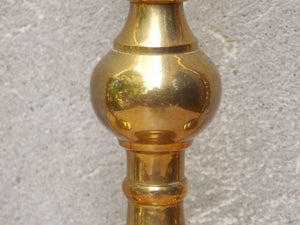 I Like Mike's Mid-Century Modern Accessories Trio Tall Solid Brass Ornate Candle Holders