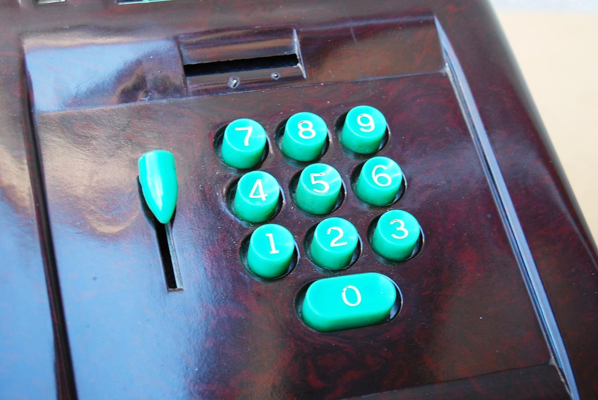 I Like Mike's Mid Century Modern Accessories Victor Adding Machine 10 key Deco Brown Bakelite