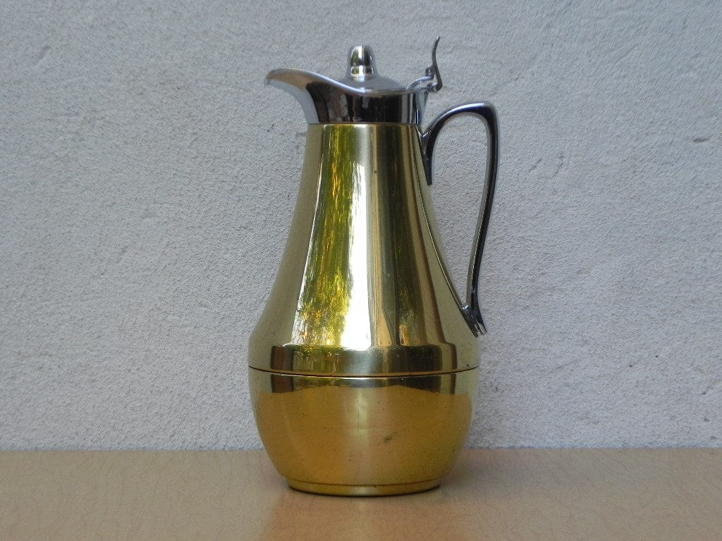 I Like Mike's Mid Century Modern Accessories Vintage Alfi Gold Chrome Coffee Carafe