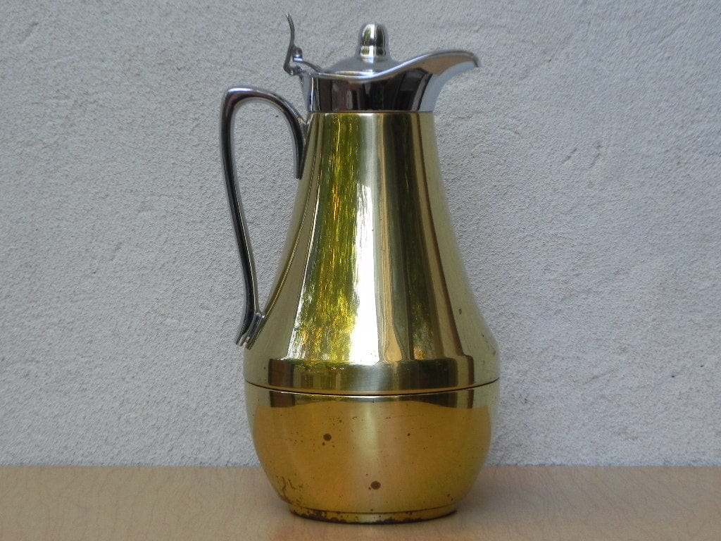 I Like Mike's Mid Century Modern Accessories Vintage Alfi Gold Chrome Coffee Carafe
