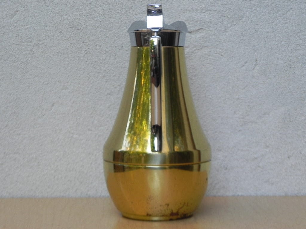 I Like Mike's Mid Century Modern Accessories Vintage Alfi Gold Chrome Coffee Carafe