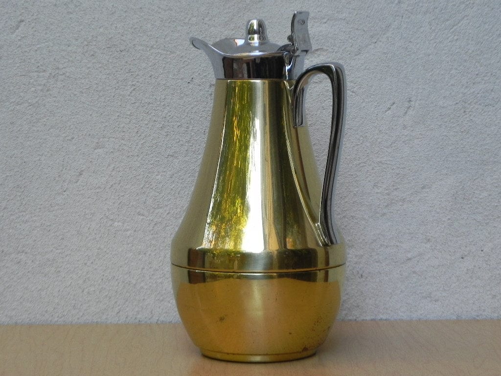 I Like Mike's Mid Century Modern Accessories Vintage Alfi Gold Chrome Coffee Carafe