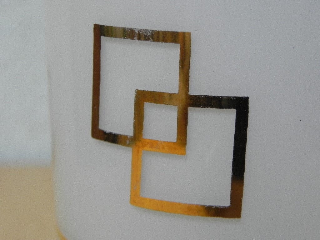 I Like Mike's Mid Century Modern Accessories White Gold Mid Century Modern Glass Pitcher