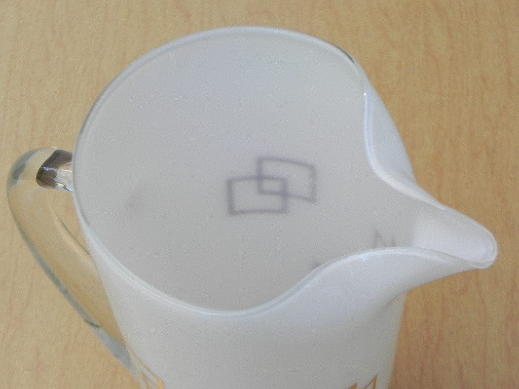 I Like Mike's Mid Century Modern Accessories White Gold Mid Century Modern Glass Pitcher