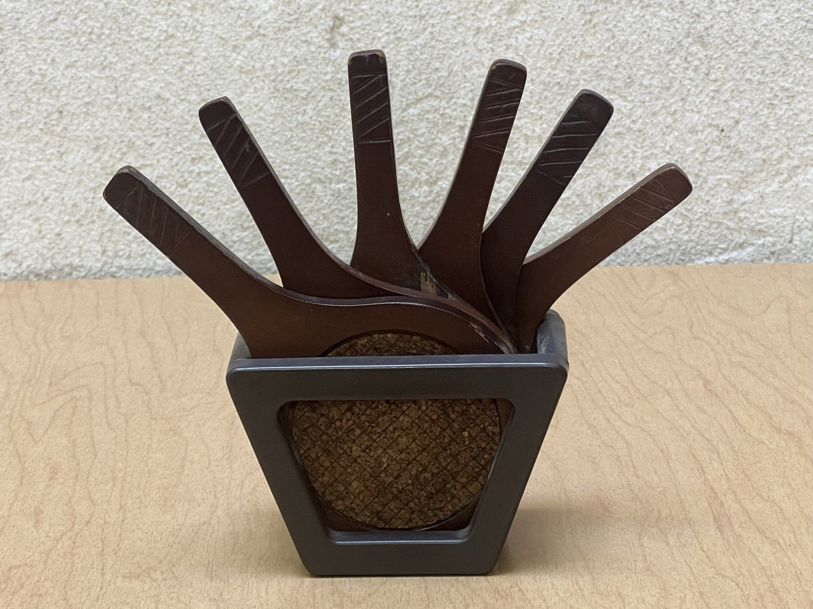 I Like Mike's Mid Century Modern Accessories Wooden Tennis Racquet Coasters, Set of Six